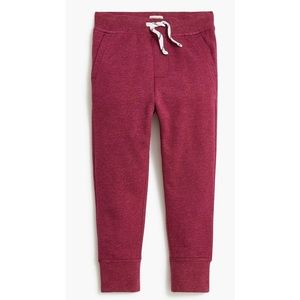 J. Crew Boys' fleece sweatpant BB449 - NWT - Size S - Burgundy.